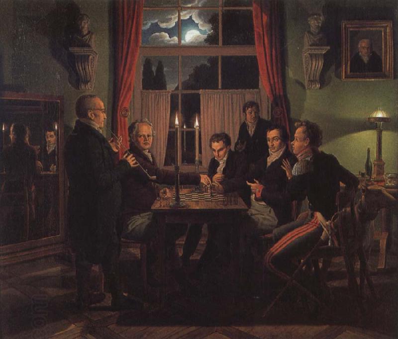 Johann Erdmann Hummel The Chess Game China oil painting art